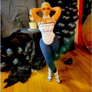Yankees corset top